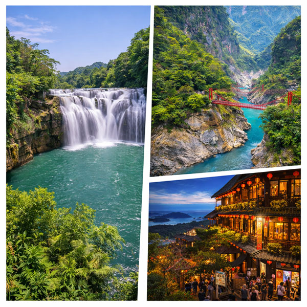 滝や山々が広がる台湾の自然景観 台湾観光ツアーや日帰りツアーで訪れる絶景