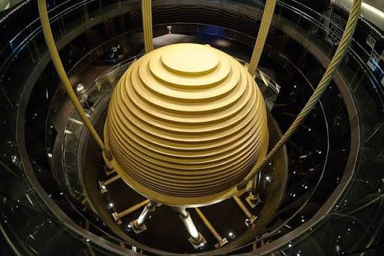 Taipei 101 tuned mass damper inside the tower