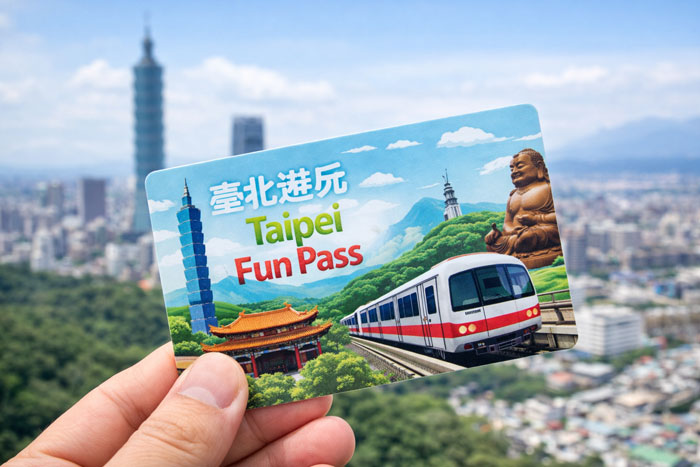 Taipei Fun Pass card used for transport and attractions in Taipei Taiwan