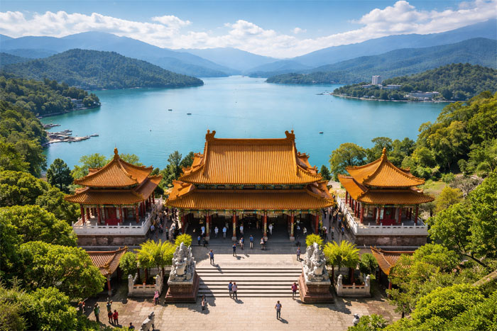 Wenwu Temple and Sun Moon Lake in Taiwan